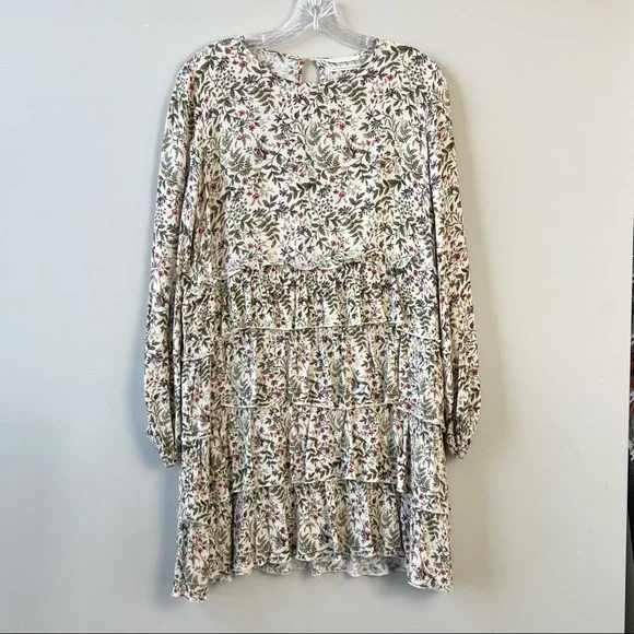 URBAN OUTFITTERS Rachele Tiered Ruffle Long Sleeve Babydoll Dress ✨ - Picture 3 of 7